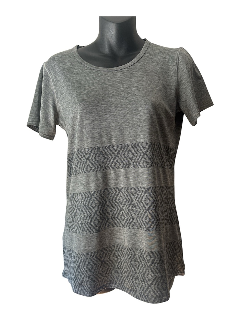Marmot Women’s Activewear Hiking Grey Short-Sleeve Patterned Tee Size S